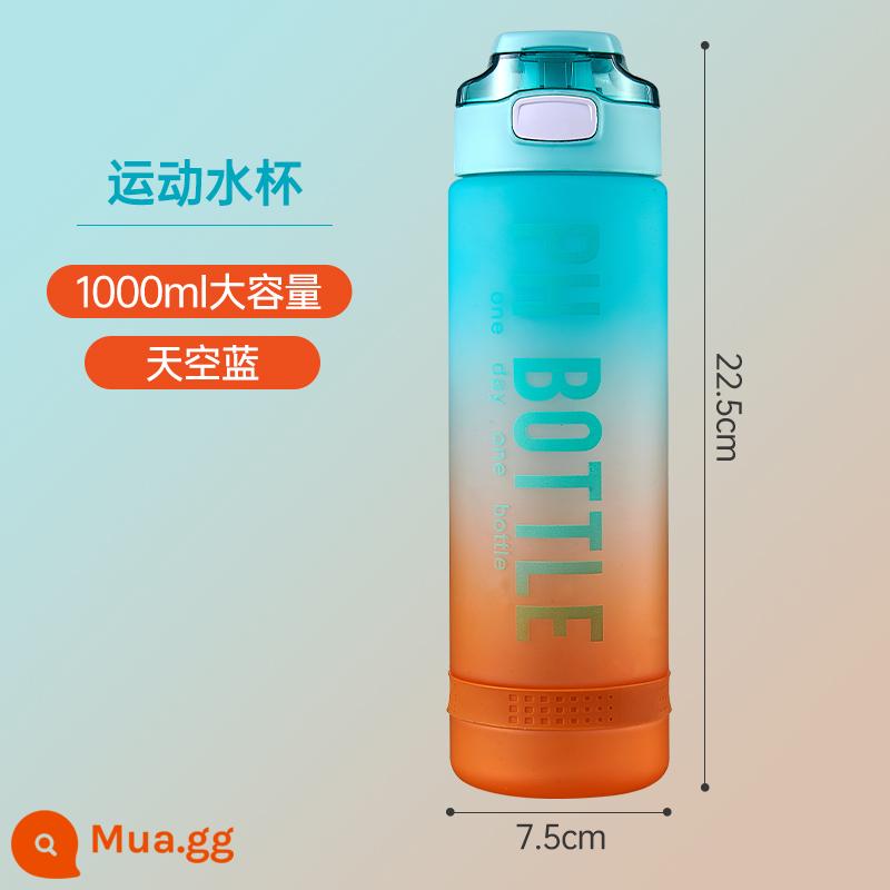 Cúp nước thể thao cực cao - Sky Blue Phong Cách Mới 1000ML