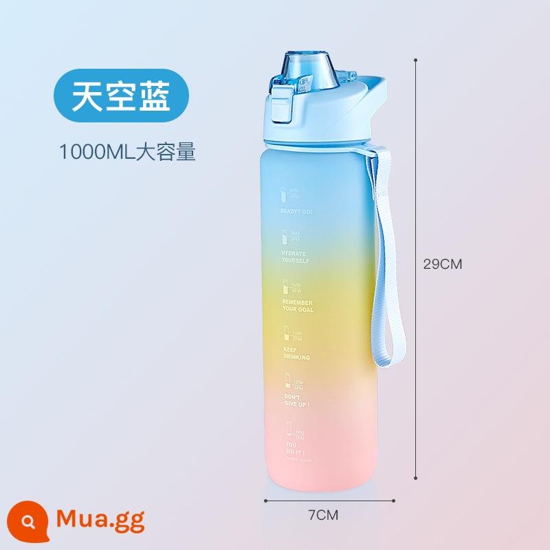 Cúp nước thể thao cực cao - Xanh da trời [Cổ điển 1000ml]