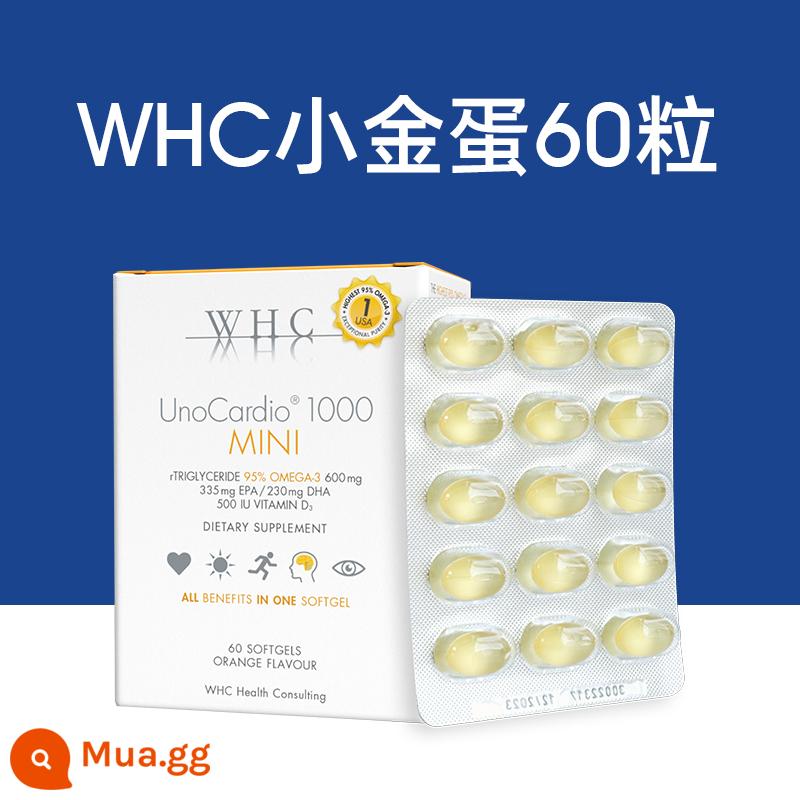 Bỉ WHC Dầu Cá Trứng Vàng Nhỏ Hàm Lượng Cao Omega3 Độ Tinh Khiết Cao 95% rTG Chuẩn Bị Thử Nghiệm Bộ Nhớ 60 Viên - Trứng vàng nhỏ 60 miếng