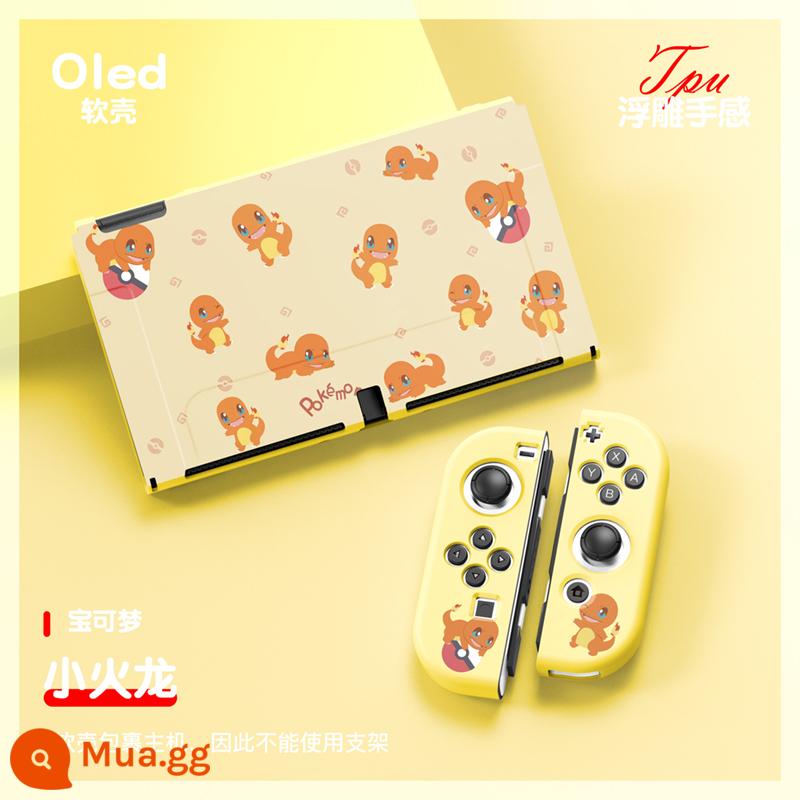 60 Công tắc tùy chọn OLED Protect Sleeve Soft Shell Silicone Anime Chủ đề NS Bộ bảo vệ bộ đặc biệt - OLED màu nâu (quyến rũ)