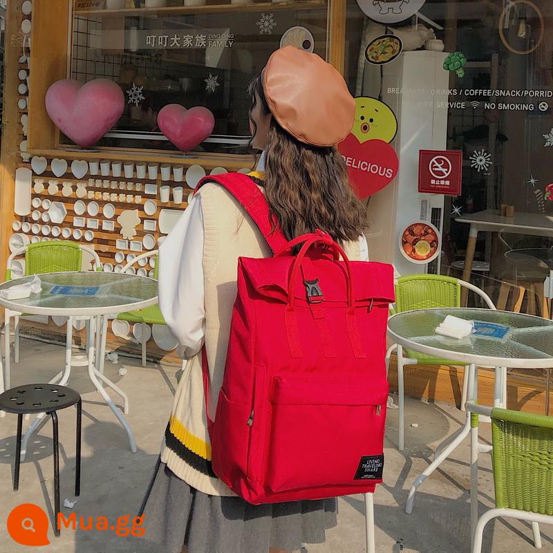 Schoolbag Nữ Sinh Viên Đại Học Dung Tích Lớn Ba Lô 2023 Mới Niche Notebook Máy Tính 14 Inch Túi Bé Gái Ba Lô - Kích thước nhỏ lớn màu đỏ [có thể chứa máy tính 14 inch] [không có mặt dây chuyền]