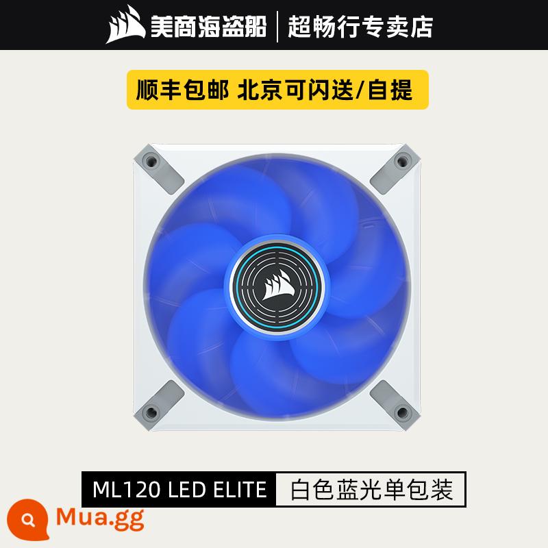 Tàu cướp biển Mỹ ML120/140MM quạt làm mát máy tính để bàn LED tản nhiệt cực êm RGB quạt vỏ chính quạt mini không ồn quạt 12cm quạt 14cm quạt lớn mạnh mẽ - Túi đeo vai màu trắng ML120 Blu-ray ELITE