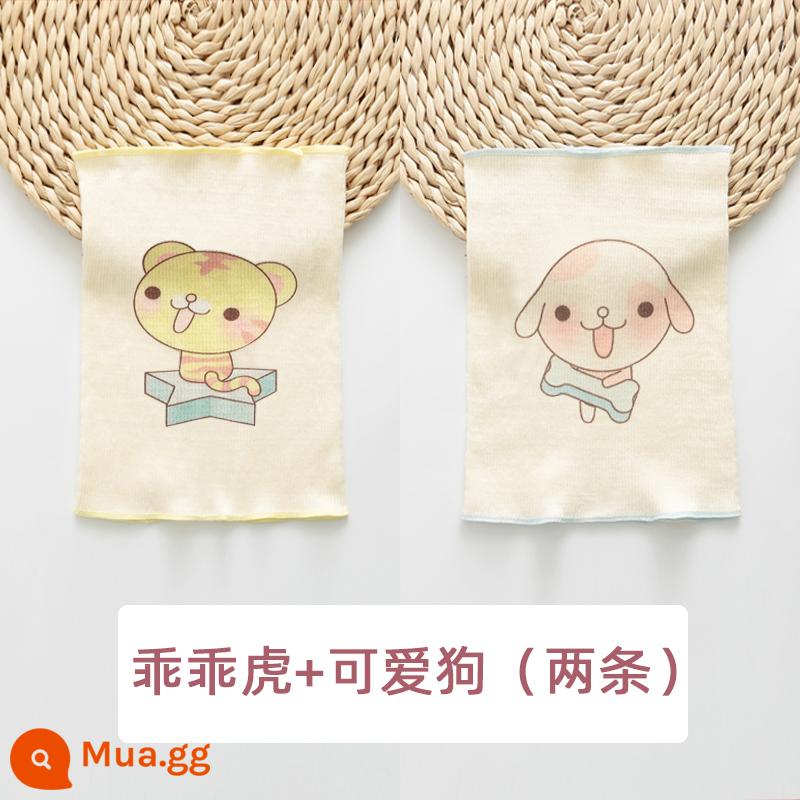 Bảo vệ bụng trẻ em hiện vật mùa hè cotton mỏng rốn cho bé ngủ chống lạnh lớn tạp dề trẻ em - [Nâng cấp vòng bụng] Hổ Guaiguai + chú chó dễ thương