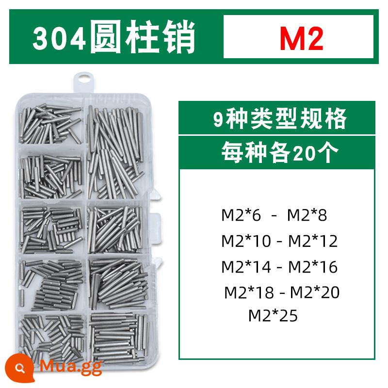 Pin định vị hình trụ bằng thép không gỉ 304 Pin cố định Pin cố định M2M2.5M3M4M5M6M8M10 - Bộ chốt hình trụ M2