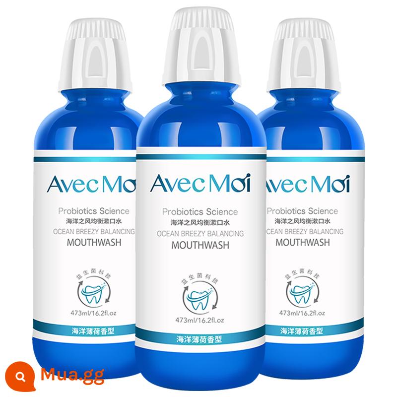 avecmoi nước súc miệng probiotic gió đại dương cho nam và nữ loại bỏ hôi miệng cao răng diệt khuẩn hơi thở thơm mát 5 chai - 3 chai