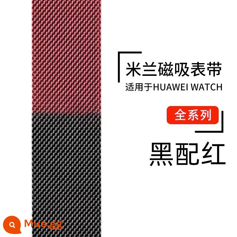 Thích hợp cho đồng hồ Huawei gt3pro Dây đeo Milanese watch3 kim loại hút nam châm gt2 đai thép á hậu vinh quang ma thuật2 dây đeo cổ tay chuỗi đồng hồ e Vitality pro thanh lịch gspro summer new - 23 mẫu mới màu đen đỏ Milan