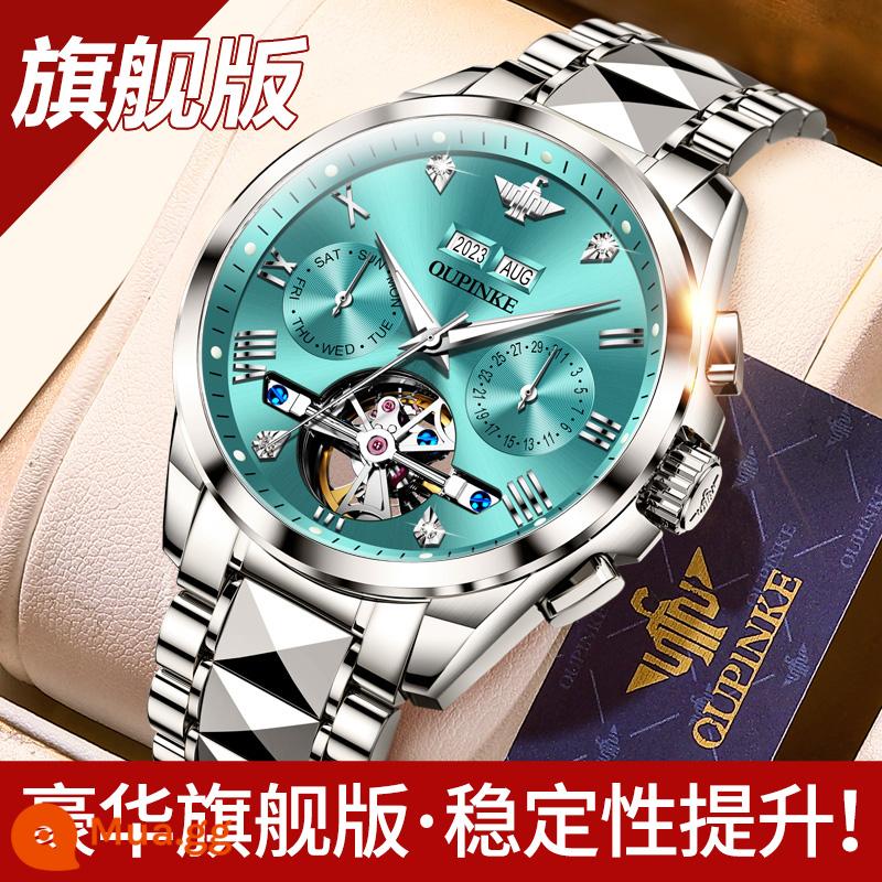 Cửa hàng flagship chính thức Swiss Oupink thương hiệu đồng hồ nổi tiếng Đồng hồ chính hãng đồng hồ cơ tự động nam Top 10 mẫu nam - 95% khách hàng chọn [Phiên bản nâng cấp hàng đầu] Chứng nhận Thụy Sĩ-Thắt lưng Funi Mặt xanh Man