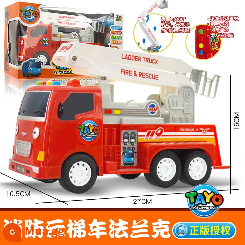 TAYO Little Taiyou Bus Quán tính Trẻ em Bé trai Gianni Leni Nhà để xe trung tâm Bộ tòa nhà - Phiên bản âm thanh và ánh sáng [Xe thang chữa cháy-Farak]