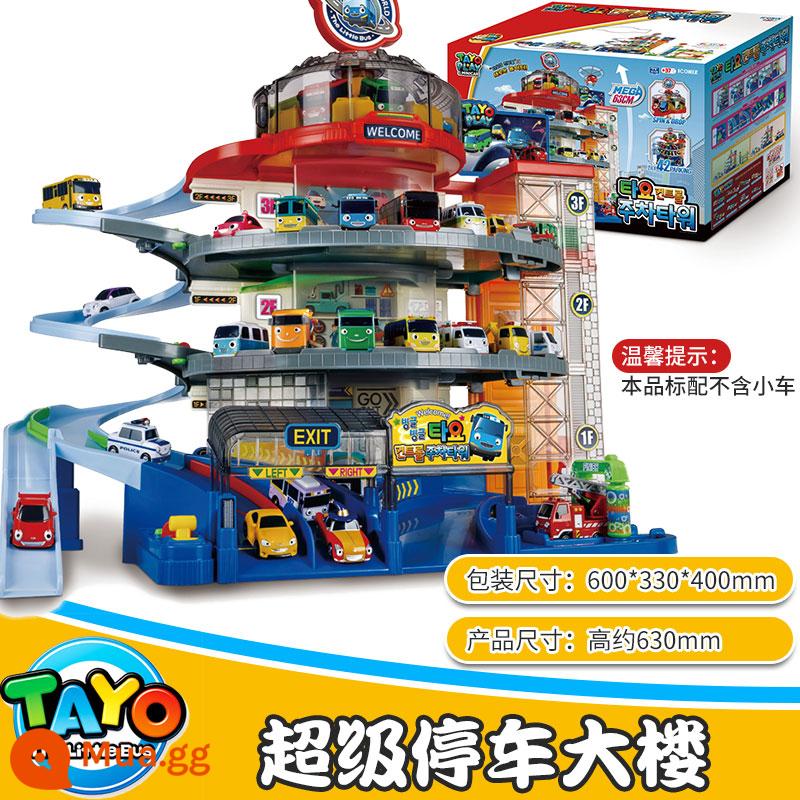 TAYO Little Taiyou Bus Quán tính Trẻ em Bé trai Gianni Leni Nhà để xe trung tâm Bộ tòa nhà - Tòa nhà Taiyou Super (không bao gồm ô tô, cung cấp ô tô miễn phí)