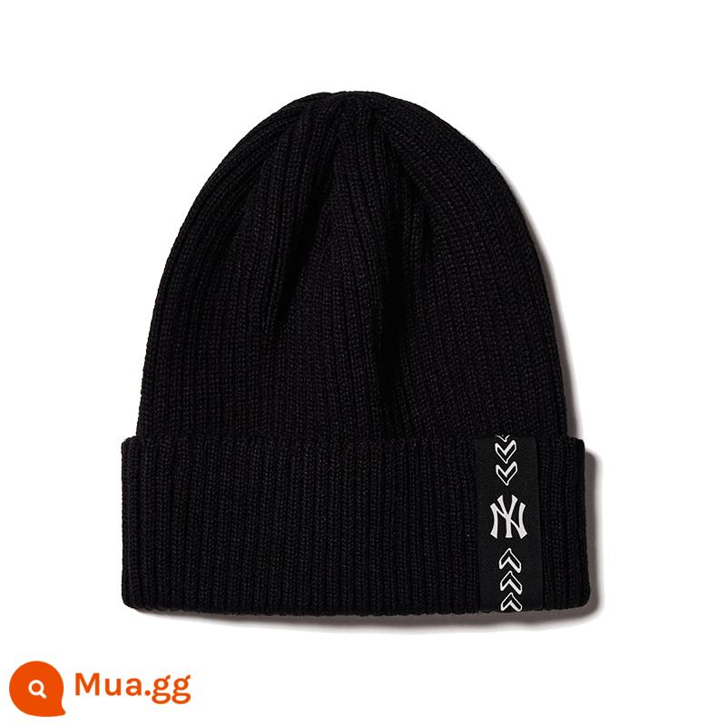 MLB Trẻ em chính thức nam và nữ Trẻ em dễ thương tóc Cap Feashable Warm Roll Hat 22 mới BNS61 - đen