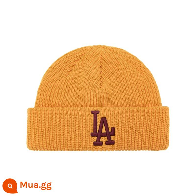 MLB chính thức mũ nam nữ NY mũ len LOGO thêu thể thao mùa thu đông thạch chống gió lạnh mũ CPB5 - Los Angeles Dodgers/Màu vàng mù tạt