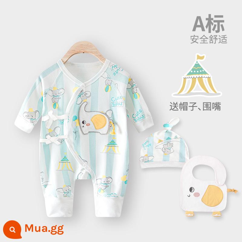 Quần áo sơ sinh Baby Lian Yiyi Mùa xuân, mùa thu và mùa đông tinh khiết Cotton Junior Men and Women's Baby Bao Bao Bao Bao Bao Bao Win Winter - Rạp xiếc - Ren Up [Bốn mùa]