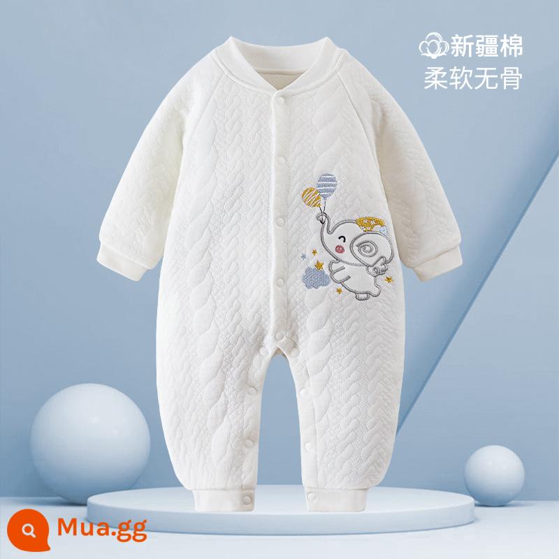 Quần áo thu đông cho bé, bộ ấm thu đông, quần áo sơ sinh cotton, cotton dày dặn nam nữ, quần áo thu đông cho bé, quần yếm - [Giữ ấm] Dumbo