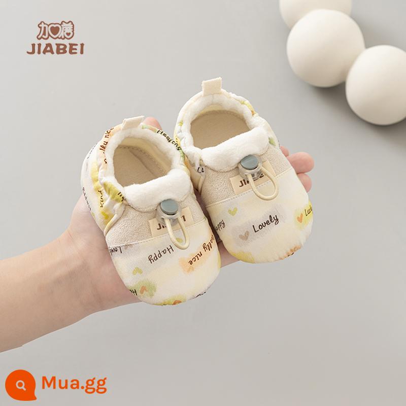 Giày cotton trẻ em đế mềm Winter plus nhung, giày thu đông cho bé, giày trẻ sơ sinh, giày một tuổi, hàng về mùa đông cho nữ - Nhung lò xo - khóa đàn hồi - chữ màu xám (thích hợp nhiệt độ khoảng 10 đến 23 độ