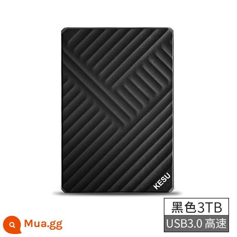 Ổ cứng di động Keshuo 1TB kết nối với máy tính điện thoại tốc độ cao 500g ổ cứng di động 2TB ổ cứng cơ thể rắn 320G - Đen-3TB+túi chống sốc