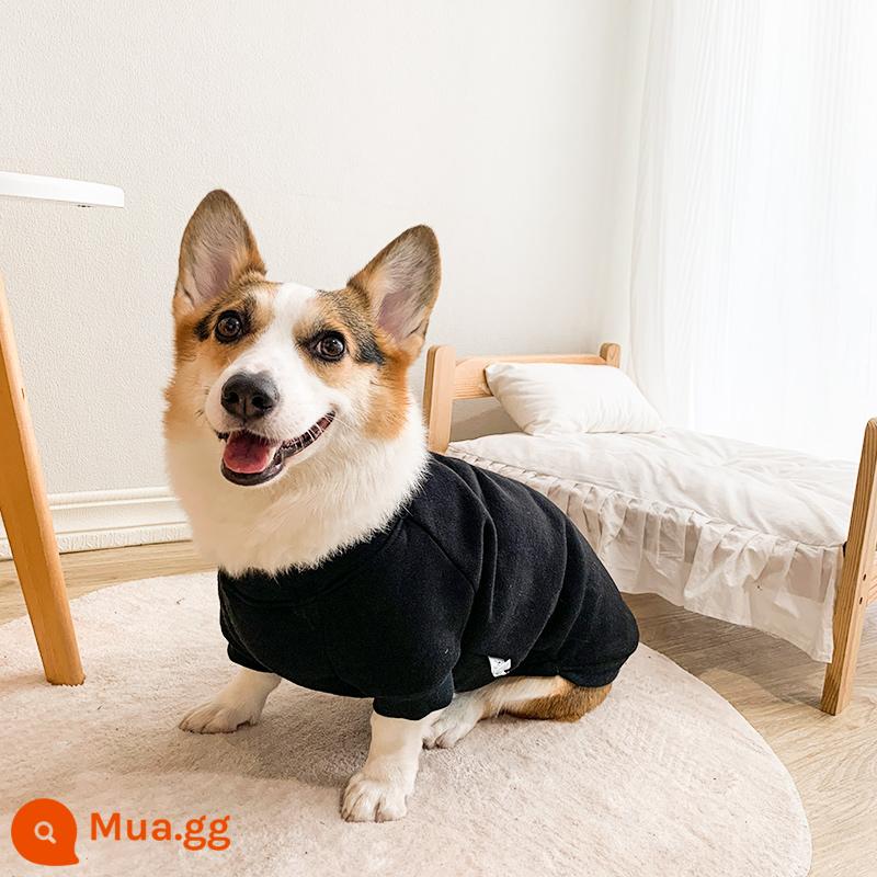 Corgi Quần Áo Cho Chó Quần Áo Mùa Đông Quần Áo Thu Đông Thu Đông Mỏng Shiba Inu Dachshund Thú Cưng Vừa Chó Shiba Inu Thu Đông - Đen [Thêm nhung cho mùa thu đông]