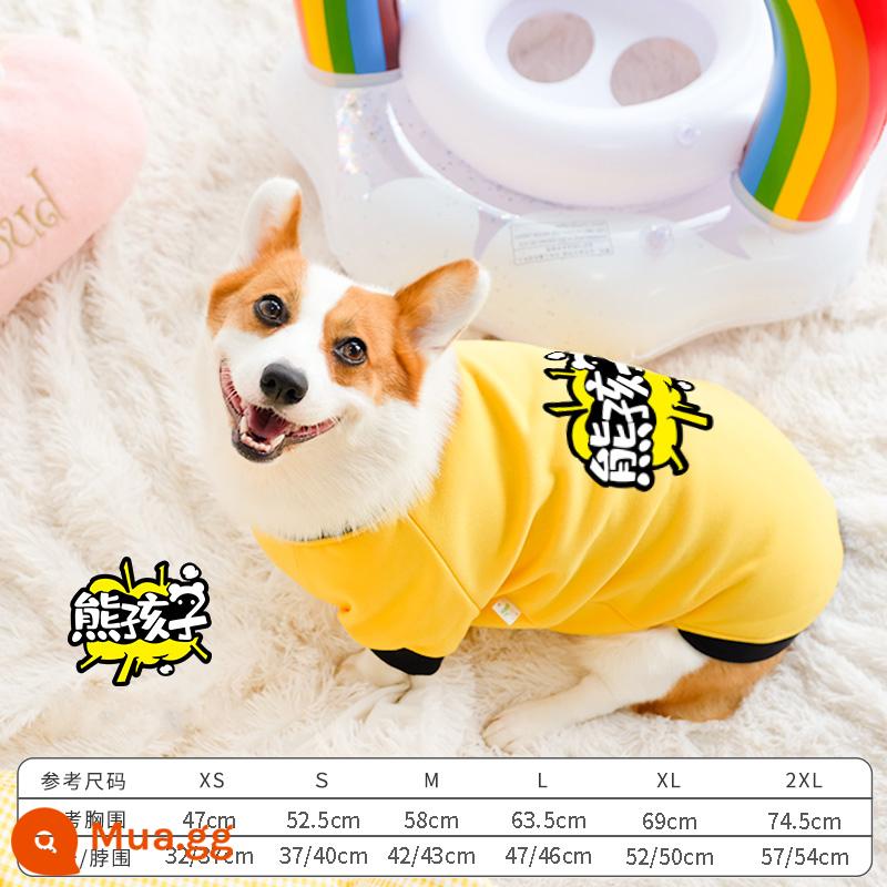 Corgi Quần Áo Cho Chó Quần Áo Mùa Đông Quần Áo Thu Đông Thu Đông Mỏng Shiba Inu Dachshund Thú Cưng Vừa Chó Shiba Inu Thu Đông - Đứa trẻ nghịch ngợm màu vàng [cộng với nhung vào mùa thu đông]