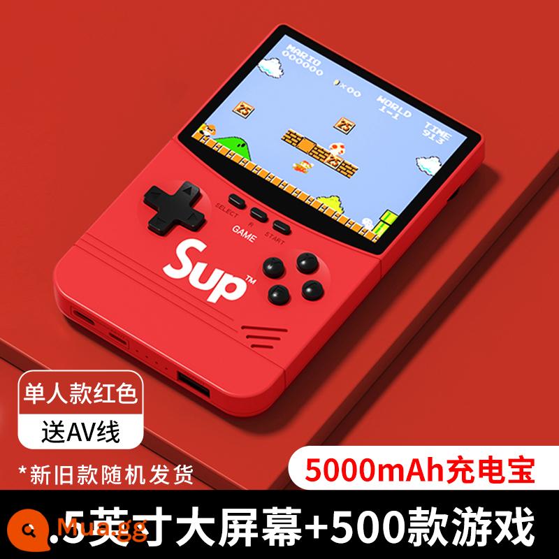 Máy chơi trò chơi HKII Handheld Retro Big Screen 2022 Mới SUP Tay cầm FC Cubes Portable Palm Mobile Sạc sạc mini Supermaro Children Develop - sup cầm tay [người chơi đơn ★ đỏ] nút thông thường Sạc điện thoại di động 5000mA