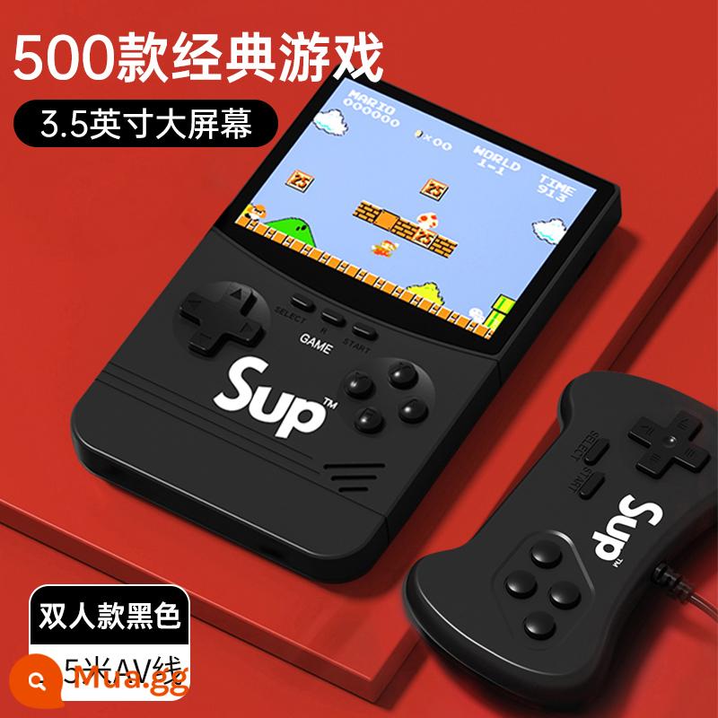 HKII cầm tay sup máy chơi game cầm tay mới retro dành cho trẻ em hoài cổ cổ điển Super Mario Tetris đôi mini nhỏ Mario di động máy trò chơi psp sạc di động - sup cầm tay [đen ★ đôi] nút thông thường