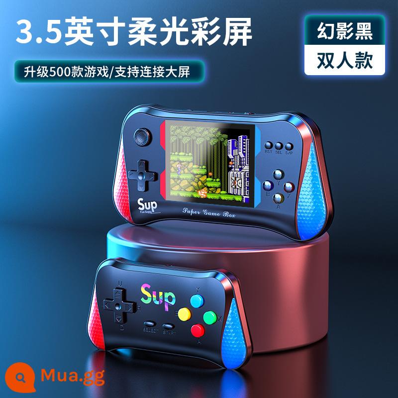 2022 MỚI SUP PALM PALL NEOSTALGIC Game Console Tuổi thơ Retro cổ điển Khối Nga Super PSP di động nhỏ FC Double Double Handheld 21 Game Machine Machine Double -pair Battle - ★Màn hình ngang 3,5 inch 500 trong 1 ★Mẫu đôi màu đen + cáp AV 3 m