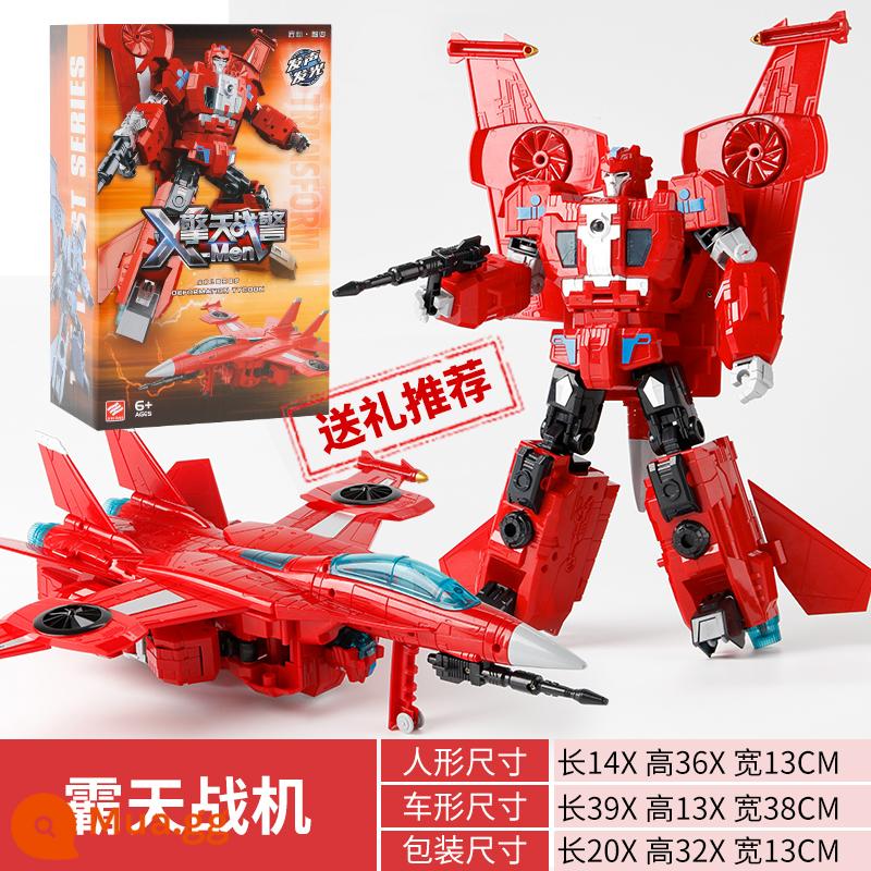 Đồ chơi biến dạng xe cảnh sát ngoại cỡ máy bay robot biến hình King Kong fire Autobot cậu bé mẫu nhí 6 tuổi 5 - Phiên bản âm thanh và ánh sáng máy bay chiến đấu màu đỏ {hộp quà hình ô tô} (hộp màu bìa cứng)