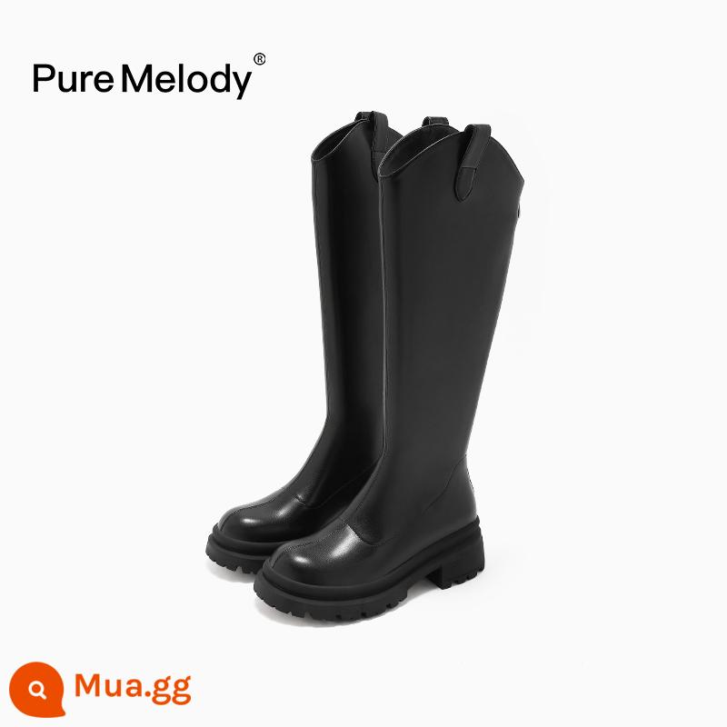 PM Martin Boots Mùa xuân và Mùa thu Boot Boot Boots Boots của Anh Xu hướng trong khi giày da tạm thời bị hỏng Xóa giày phụ nữ - PWQC35SS9601H màu đen tự nhiên