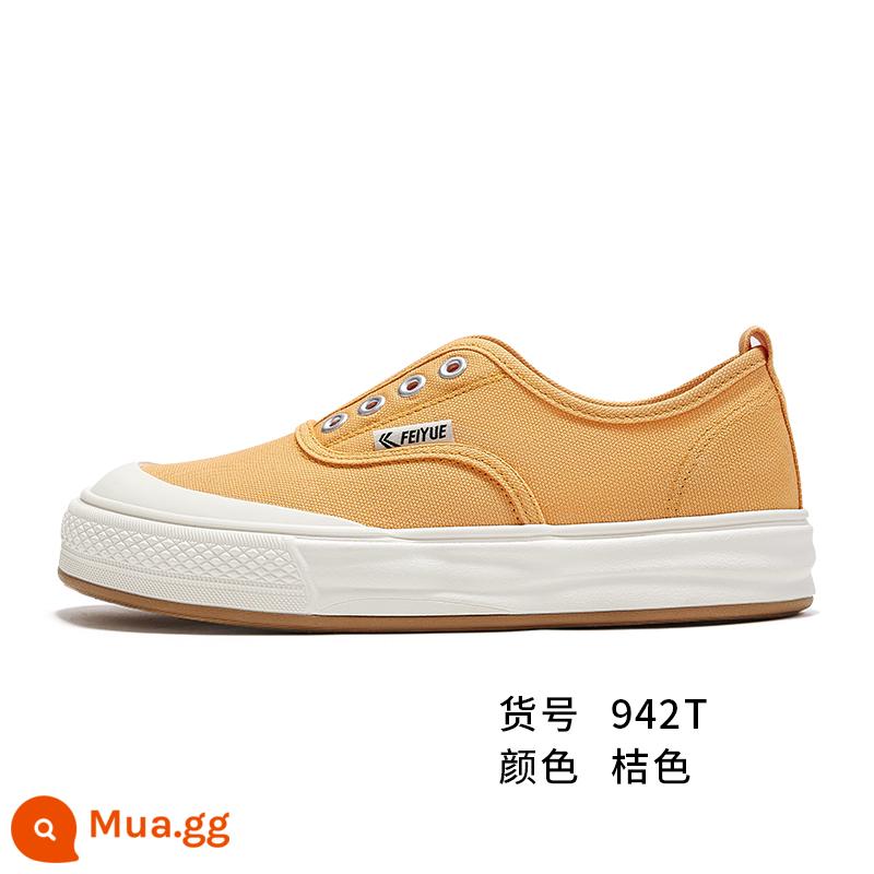 Feiyue/feiyue Leap giày vải đế dày nữ thu đông 2022 rượu vang đỏ mới phù hợp với giày thường 785 - 942 cam