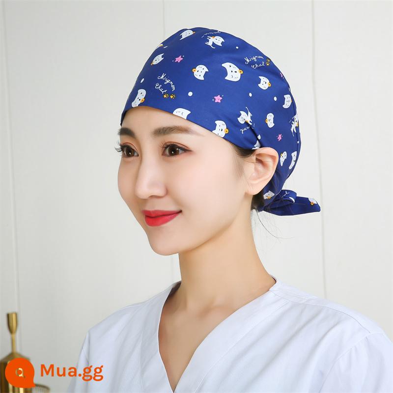 Mũ phòng mổ nữ cotton mũ y tá giam hóa trị bao đầu mũ phòng khám nha khoa bác sĩ làm việc mũ nam - mèo con