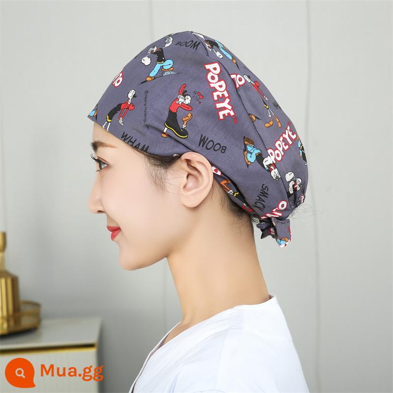 Mũ phòng mổ nữ cotton mũ y tá giam hóa trị bao đầu mũ phòng khám nha khoa bác sĩ làm việc mũ nam - đêm lãng mạn