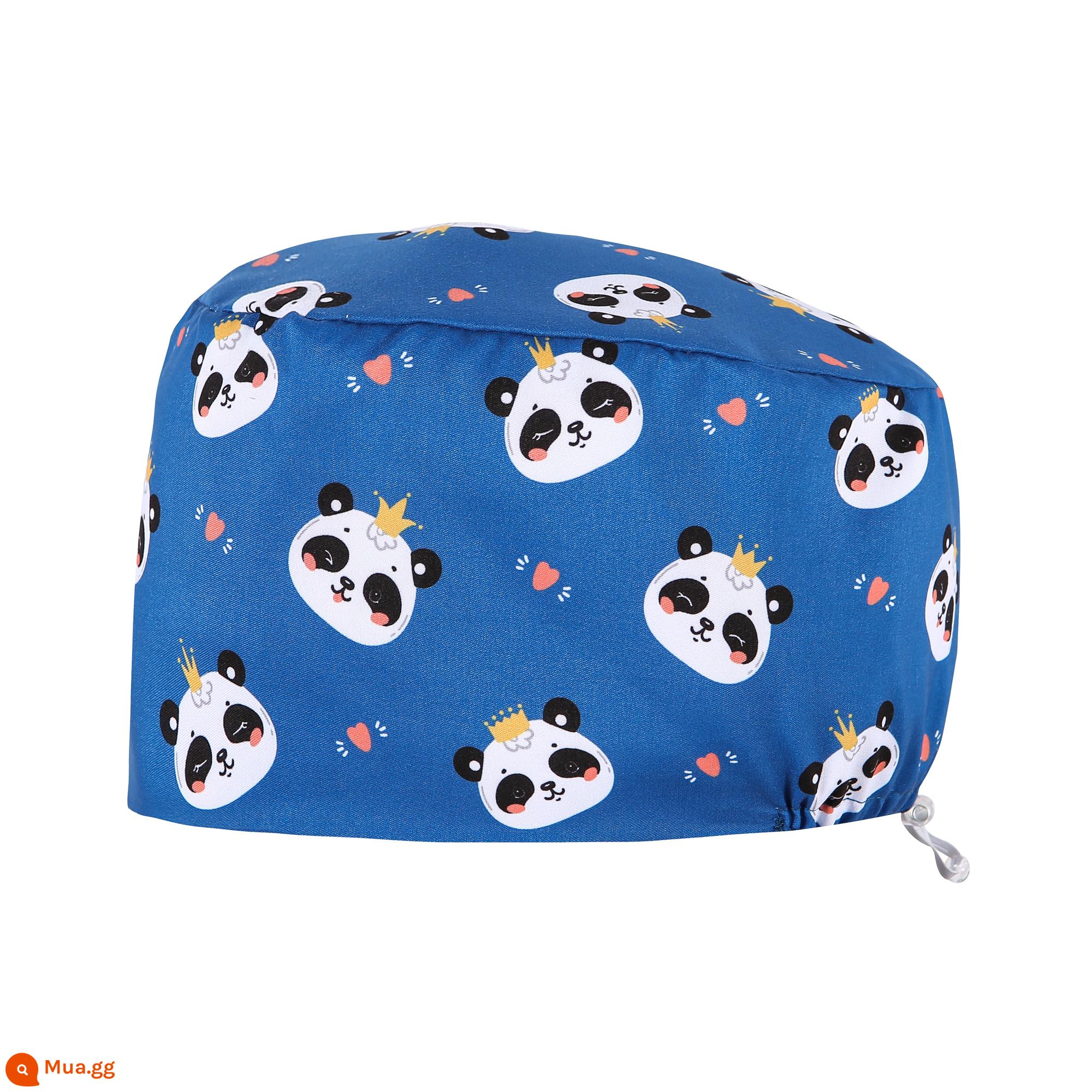 Mũ phòng mổ nữ cotton mũ y tá giam hóa trị bao đầu mũ phòng khám nha khoa bác sĩ làm việc mũ nam - Panda Kingdom Sợi Polyester có thể điều chỉnh