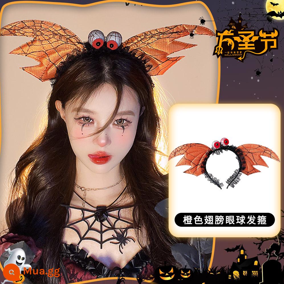 Halloween mũ đội đầu hình ảnh ngộ nghĩnh đạo cụ cos phụ kiện cài áo dạ quang tóc vòng tóc trang trí phụ kiện tóc tóc vòng - nhãn cầu cánh màu cam