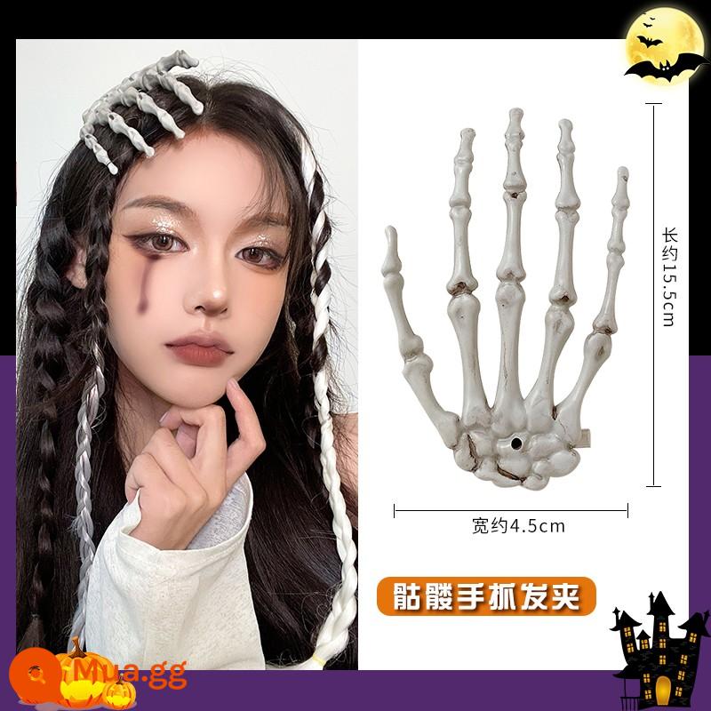 Halloween mũ đội đầu hình ảnh ngộ nghĩnh đạo cụ cos phụ kiện cài áo dạ quang tóc vòng tóc trang trí phụ kiện tóc tóc vòng - Kẹp tóc móng vuốt xương