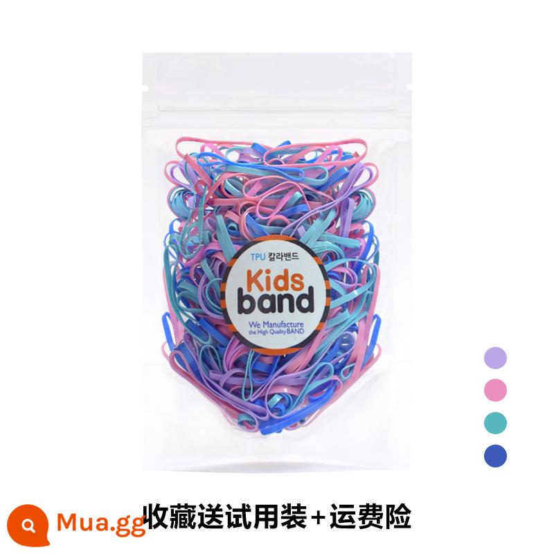 Hàn Quốc KidsBand vòng cao su màu cho bé dùng một lần dây cao su không làm tổn thương tóc nhỏ màu kẹo - 8# Macaron Circle (trên 6 tuổi và người lớn)