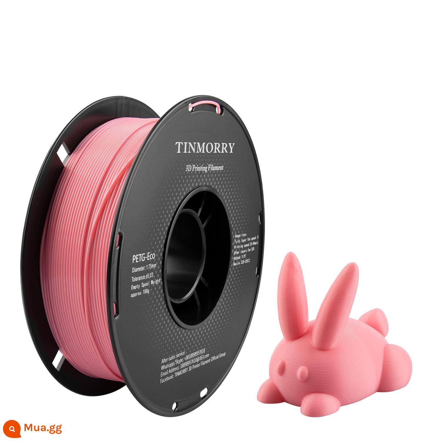 Tinmorry: Dây tóc in 3D PETG tiếp xúc với nguyên liệu Tianrui PETG-ECO, gói 1kg - Hồng