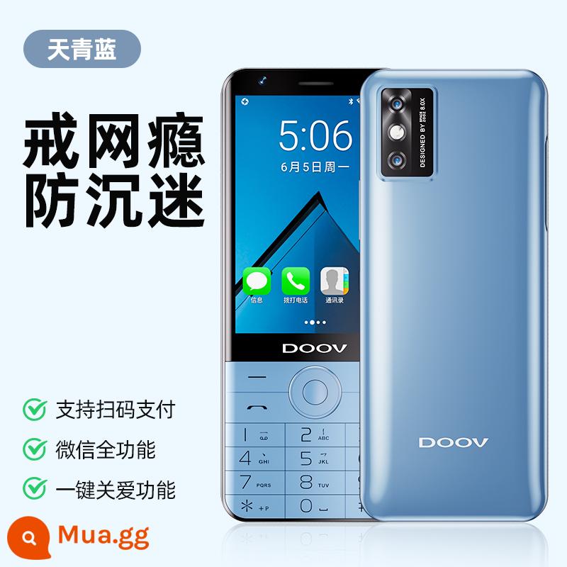 Duowei R17Pro sinh viên mạng thẻ 5G không có nút chơi game dành riêng cho thanh thiếu niên, học sinh trung học cơ sở, điện thoại thông minh quét mã thanh toán chức năng thẻ kép WeChat QQ Dingding F21F22 trẻ em và người già Tiktok - màu xanh da trời