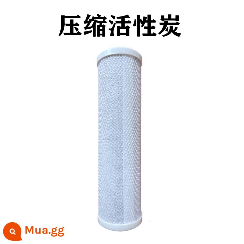 Máy lọc nước lọc đa năng 10 inch miệng phẳng bông pp dạng hạt carbon thẩm thấu ngược màng RO hộ gia đình bộ lọc nước 5 giai đoạn - Than hoạt tính nén