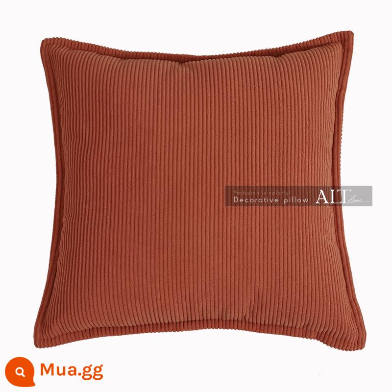 Gối sofa phòng khách nhẹ nhàng sang trọng, đệm đầu giường cao cấp, đệm lưng, vỏ đệm cửa sổ nhung kẻ, không lõi - Quả cam