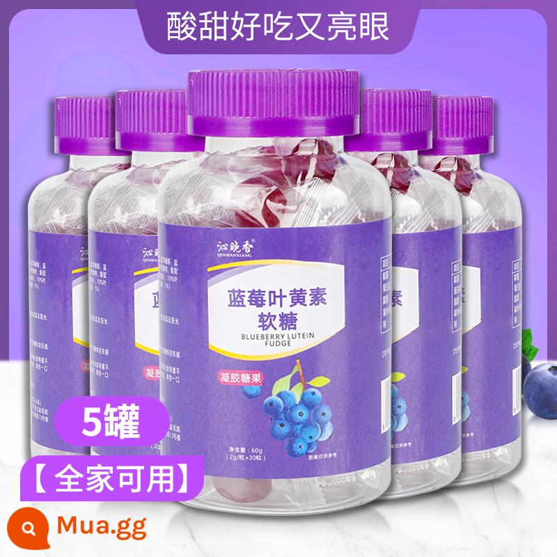 Lutein Việt Quất Gummies Chính Hãng Chính Thức Soái Hạm Store Trẻ Em Người Lớn Bảo Vệ Mắt Không Bằng Sáng Chế Thuốc Cận Thị Ester Viên - 5 lon Kẹo dẻo Blueberry Lutein [Gói gia đình] Dành cho cả gia đình