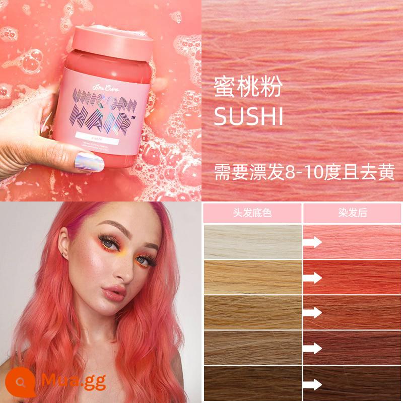 Thuốc nhuộm tóc Lime Crime Unicorn Kem thuốc nhuộm tóc Thuốc nhuộm tóc hợp thời trang Kem Neptune Red Pop Màu sắc nổi bật Tai treo thuốc nhuộm - Sushi bột đào