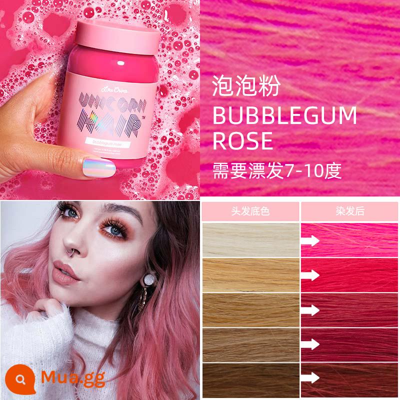 Thuốc nhuộm tóc Lime Crime Unicorn Kem thuốc nhuộm tóc Thuốc nhuộm tóc hợp thời trang Kem Neptune Red Pop Màu sắc nổi bật Tai treo thuốc nhuộm - hoa hồng bong bóng