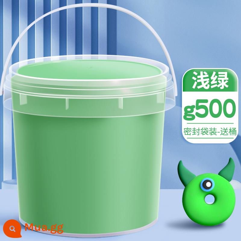 Đất siêu nhẹ màu trắng 500g trẻ em 24 màu bùn plasticine đỏ đất sét trong trẻ em bao bì lớn đơn sắc bổ sung mô hình bảo vệ môi trường không độc hại vật liệu tự làm bộ công cụ bùn cao su - [Nâng cấp chất lượng cao] xanh nhạt (g500)/thùng