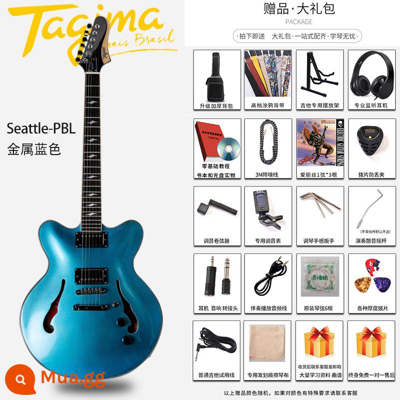 Tagima Tajima TG510 530 T635 Novice Người mới bắt đầu DW Bộ guitar điện chuyên nghiệp dành cho người lớn - Seattle màu xanh kim loại