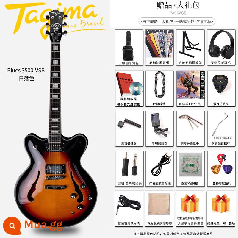 Tagima Tajima TG510 530 T635 Novice Người mới bắt đầu DW Bộ guitar điện chuyên nghiệp dành cho người lớn - Blues 3500 màu hoàng hôn