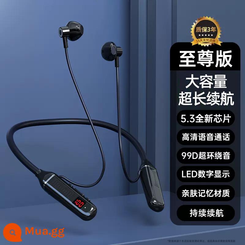 [Xiao Yang khuyến nghị thời lượng pin 5000 giờ] Tai nghe Bluetooth không dây thực sự thể thao cho Apple oppo Huawei - Cool Black丨Extreme Edition [Tuổi thọ pin tăng 200%★Âm thanh vòm lõi 5,3★99D được nhập khẩu]