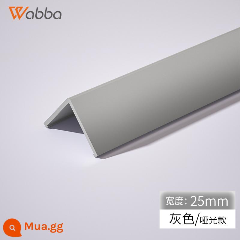 Dải bảo vệ góc tường PVC cực hẹp Dải chống va chạm Dải bảo vệ chống va chạm Dải bảo vệ góc Dải bảo vệ góc tường Gạch trang trí phòng khách Dải cạnh - Xám nhạt rộng 2.5cm-dày 2mm