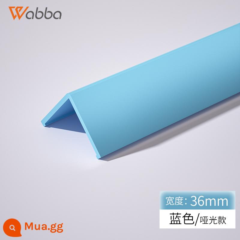 Dải bảo vệ góc tường PVC cực hẹp Dải chống va chạm Dải bảo vệ chống va chạm Dải bảo vệ góc Dải bảo vệ góc tường Gạch trang trí phòng khách Dải cạnh - Xanh da trời - rộng 3,6cm - dày 2mm