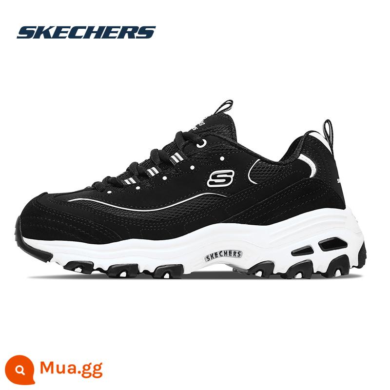 SKECHERS Nam Chính Thức Hàng Đầu Giày Thể Thao Gấu Trúc Màu Đen Và Trắng Cổ Điển Bố Giày Đế Dày Giày Chạy Bộ - [Bốn Mùa]/Đen/Nữ