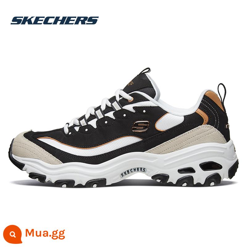 SKECHERS Nam Chính Thức Hàng Đầu Giày Thể Thao Gấu Trúc Màu Đen Và Trắng Cổ Điển Bố Giày Đế Dày Giày Chạy Bộ - [Bốn Mùa]/Đen/Vàng