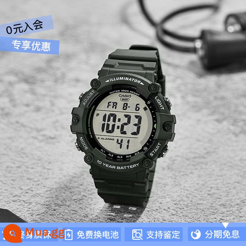 [Pin 10 năm] Đồng hồ CASIO nam năng lượng 10 năm cổ điển mặt vuông nhỏ mặt lớn gửi trực tiếp từ nước ngoài - AE-1500WHX-3A