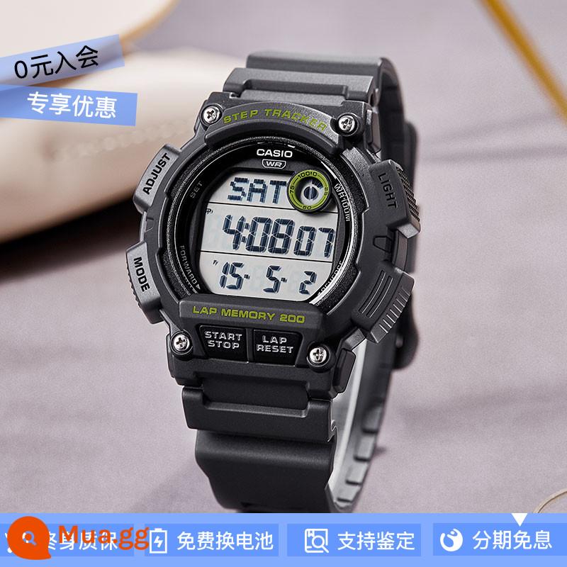 [Pin 10 năm] Đồng hồ CASIO nam năng lượng 10 năm cổ điển mặt vuông nhỏ mặt lớn gửi trực tiếp từ nước ngoài - WS-2100H-8A